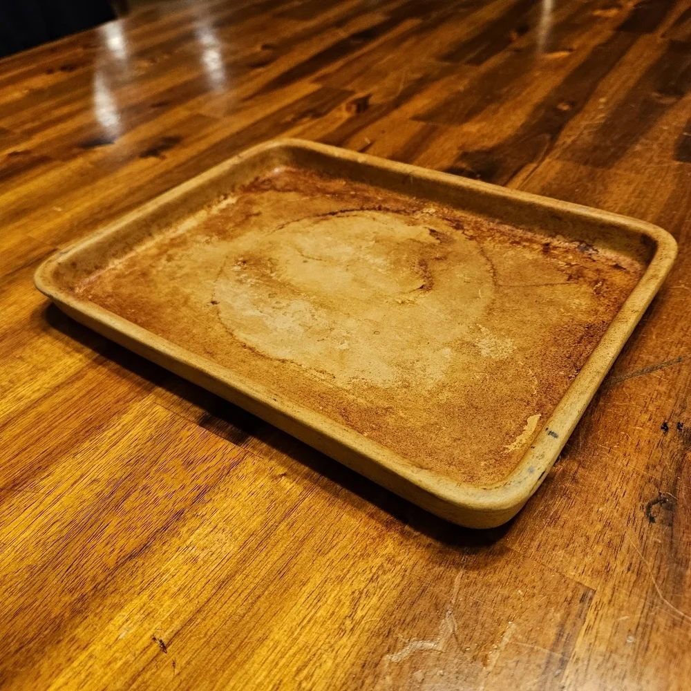 Pampered Chef Toaster Oven Stone Stoneware Baking Sheet Small Tray 061203